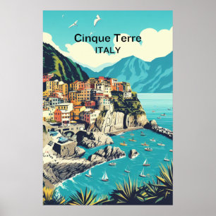 Poster numérique Cinque Terre - Coastal Wall Art