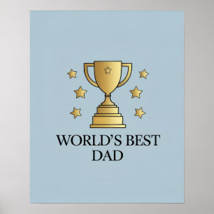 Poster numérique du meilleur trophée papa du monde