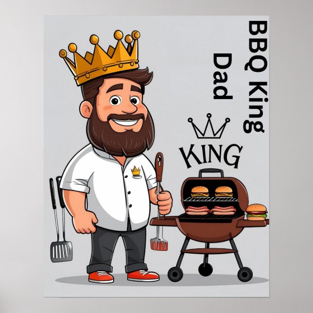 Poster numérique King of the Grill Dad (Devant)