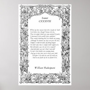 Poster Numéro 138 de Sonnet par William Shakespeare