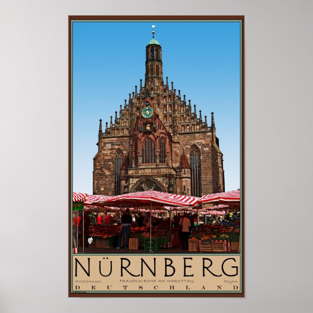 Poster Nürnberg - Frauenkirche (Devant)