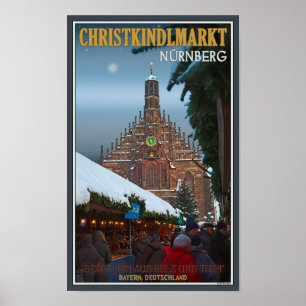 Poster Nürnberg Frauenkirche & Christgentilmarkt
