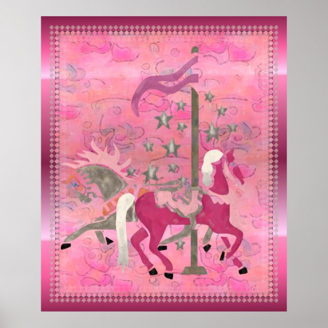 Poster Nursery Rêves de Carrousel Enfant Artwork (Devant)