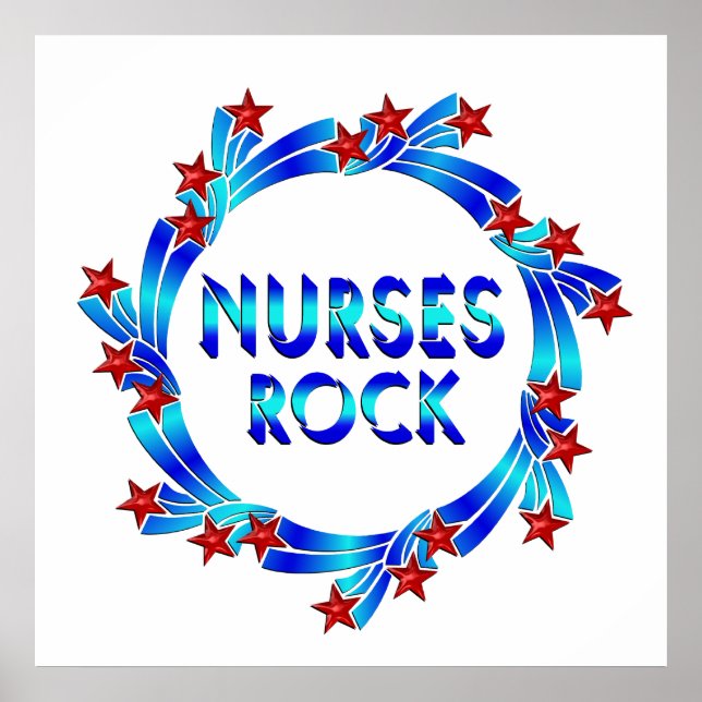 Poster Nurses Rock Red Stars (Devant)