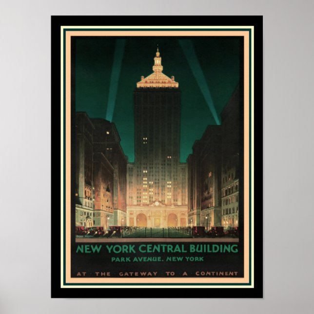 Poster NY Central / Helmsley Building ca.1930 (Devant)