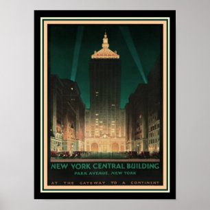 Poster NY /Helmsley central construisant ca.1930