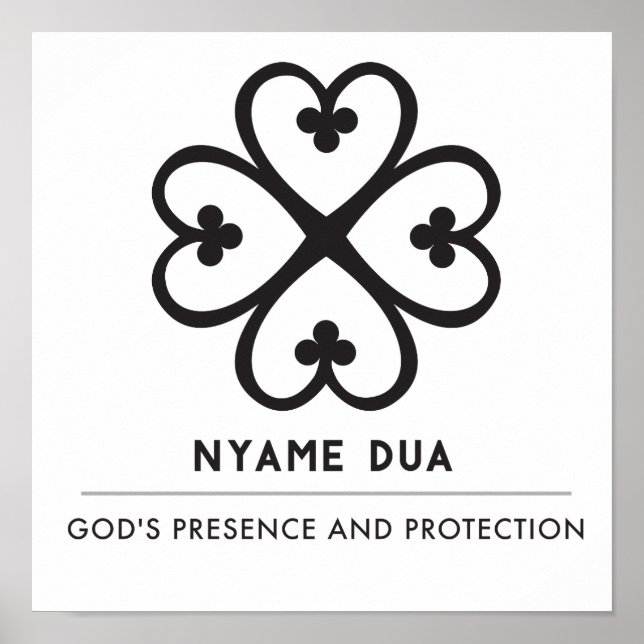 Poster Nyame Dua | La présence et la protection de Dieu (Devant)