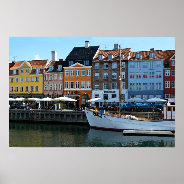 Poster Nyhavn Harbor, Copenhagen, Denmark (Devant)