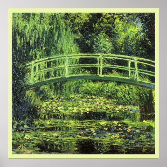 Poster Nymphéas blancs par Claude Monet, Art vintage (Devant)