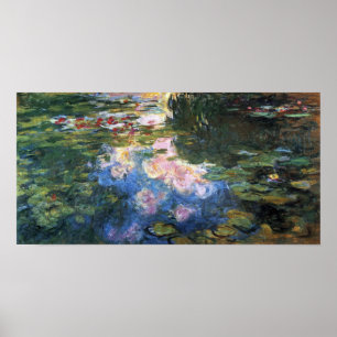 Poster Nymphéas par Claude Monet, Art de jardin vintage