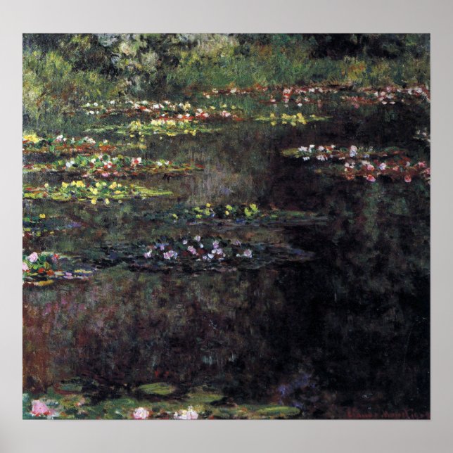 Poster Nymphéas par Claude Monet, Beaux-Arts Anciens (Devant)