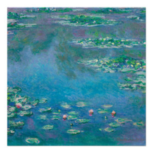 Poster Nymphéas par Claude Monet Peinture d'art fin
