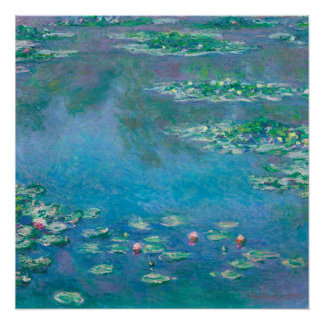 Poster Nymphéas par Claude Monet Peinture d'art fin