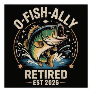 Poster O-Fish-Ally Retraité Pêcheur 2026 Pêche