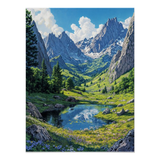 Poster Oasis de montagne (Devant)