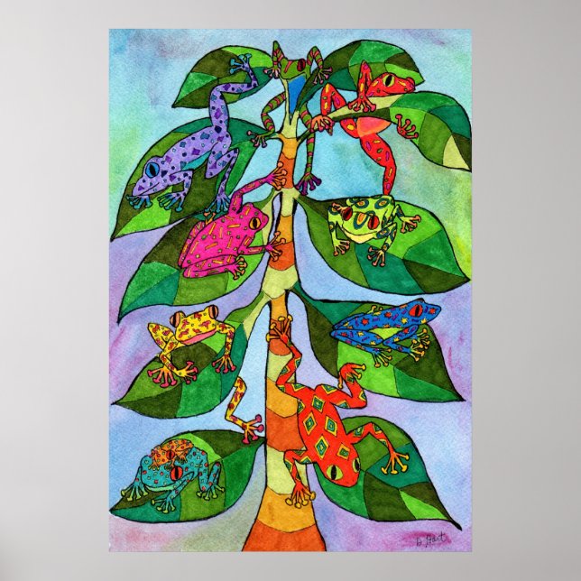 Poster Oaxacan Frog Tree of Life (Devant)