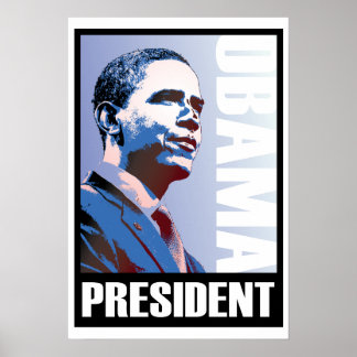 Poster Obama - 44ème président sur un géant