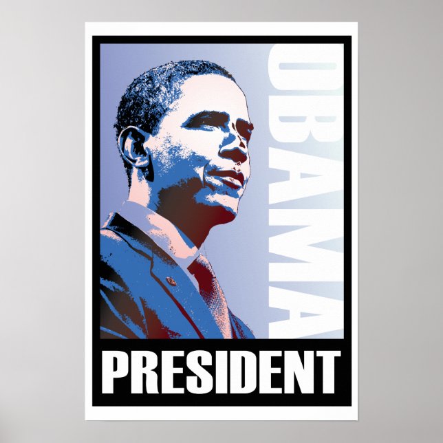 Poster Obama - 44ème président sur un géant (Devant)
