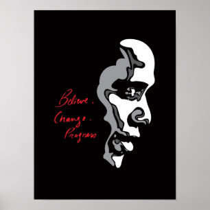 Poster Obama : Croyez l'affiche de progrès de changement