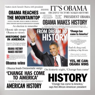 Poster Obama : Du rêve à l'histoire