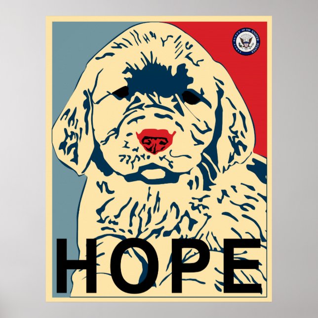 Poster obama premier chiot - espoir (Devant)