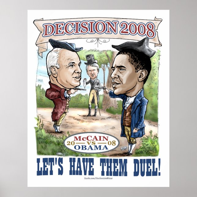Poster Obama vs McCain Duel o2008 (Devant)