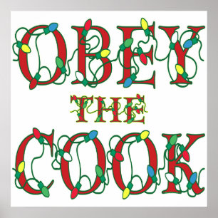 Poster Obey Cook Holiday Kitchen Dire Imprimer