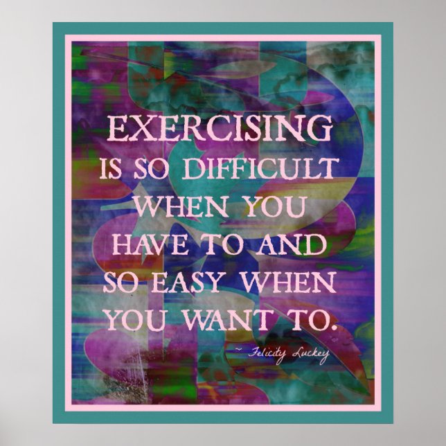 Poster Objectifs de fitness dans la couleur #011 (Devant)
