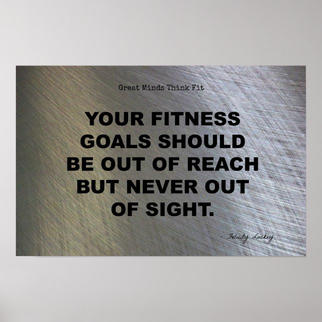 Poster Objectifs de fitness : Jamais hors de vue ! (Devant)