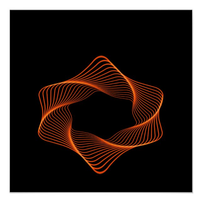 Poster Objet Tore Cadre Fil Orange (Devant)