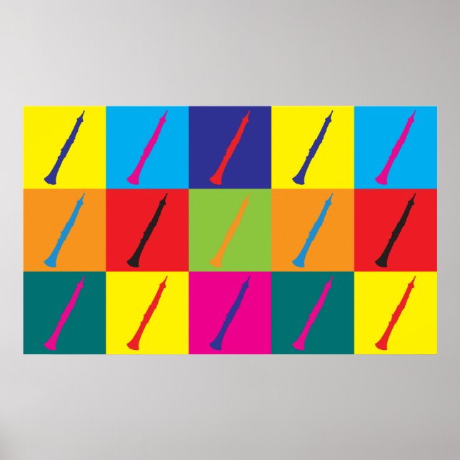 Poster Oboe Pop Art (Devant)