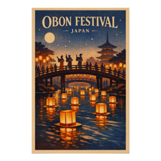 Poster Obon Festival in Japan travel