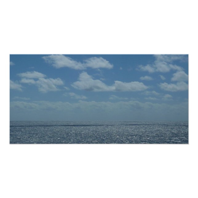 Poster Océan bleu de la mer des Caraïbes (Devant)