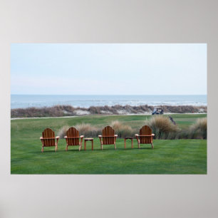 Poster Ocean Course Chairs, Kiawah Island, South Carolina