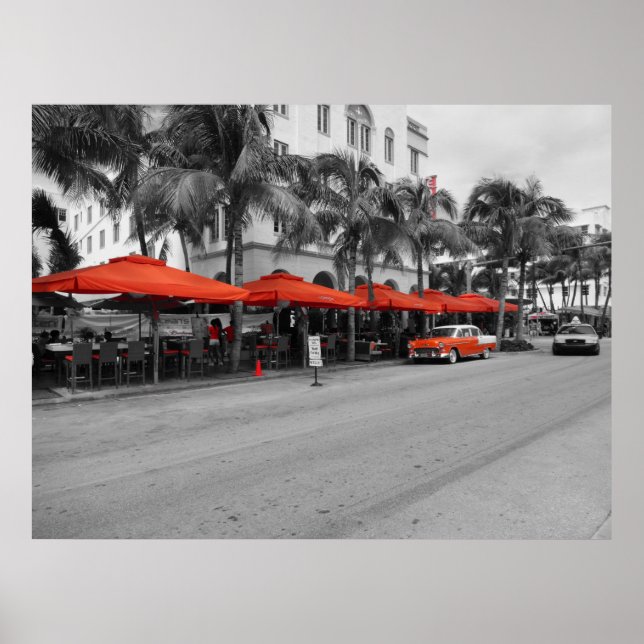 Poster Ocean Drive South Beach Miami (Devant)