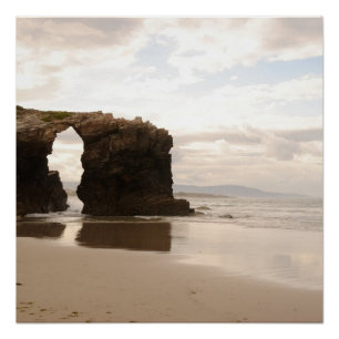 Poster Ocean Sea Beach Rock Sand Nature Nom Personnaliser