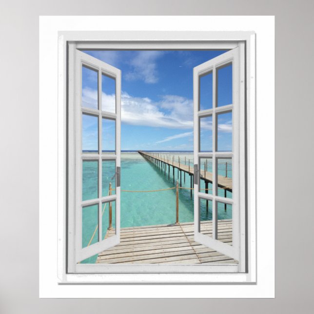 Poster Ocean View Faux Window (Devant)