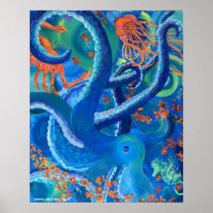Poster Octopacifica Matte Papier