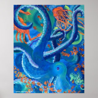 Poster Octopacifica Matte Papier