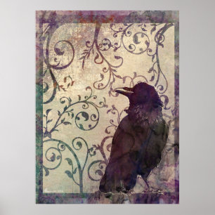 Poster Odghts Surreal Watercolor Ink Stain Art