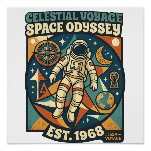 Poster Odyssée spatiale - Aventure cosmique pour les amou (Devant)
