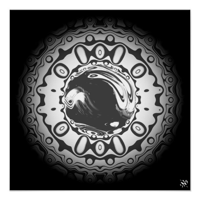 Poster Oeil avec pupille hypnotique (ou ce que vous voyez (Devant)