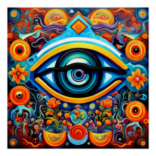 Poster Oeil psychédélique
