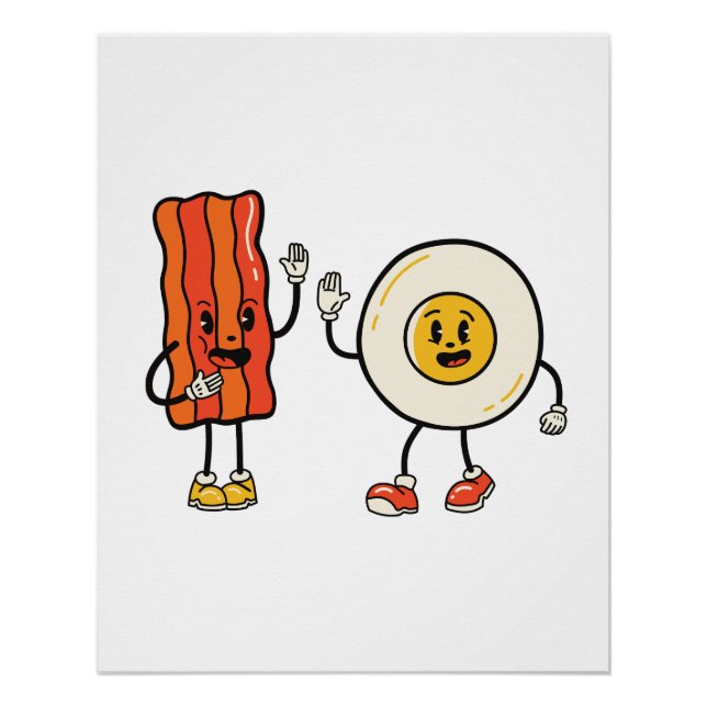 Poster Oeuf Mélange Et Bacon (Devant)
