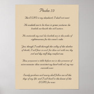 Poster Oeuvre biblique, Psaume 23