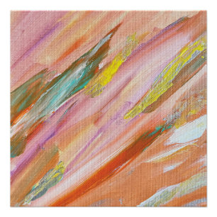 Poster Œuvre d'art acrylique révolutionnaire sur mur