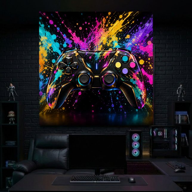 Poster Œuvre d'art de manette de jeu (Gaming Controller Wall Art )