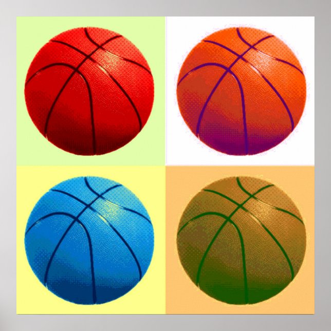 Poster Œuvre d'art de match de basketball (Devant)