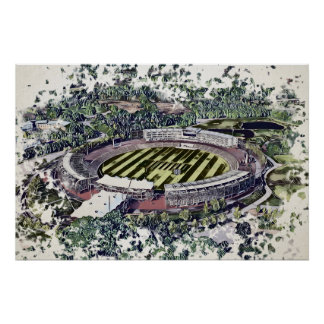 Poster Œuvre d'art du stade de cricket - Southampton, Ham