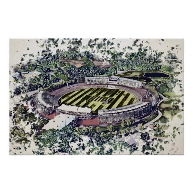 Poster Œuvre d'art du stade de cricket - Southampton, Ham (Devant)